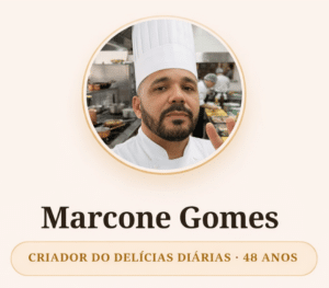 Chef Marcone Gomes em cozinha