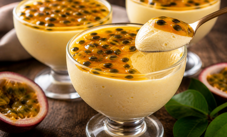 Mousse de Maracujá Cremoso que Não Talha e Fica Firme na Taça receita