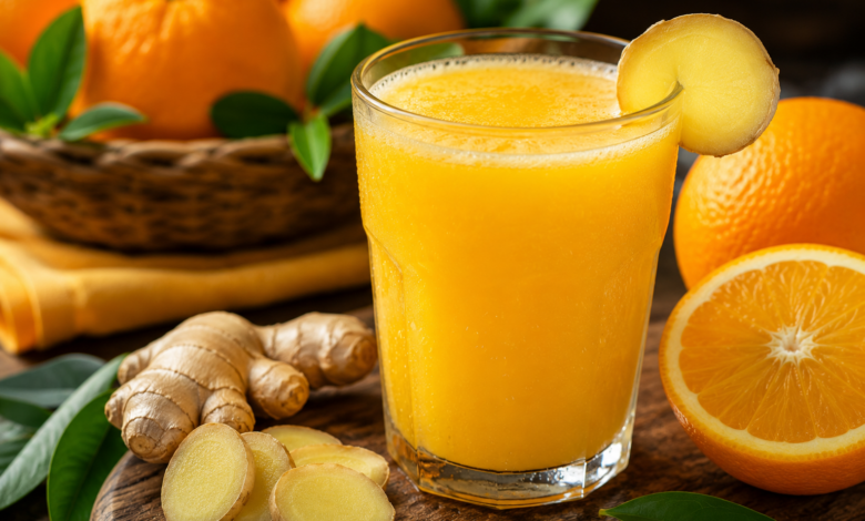Suco de Laranja com Gengibre que Não Amarga e Tem a Quantidade Certa de Cada Ingrediente receita