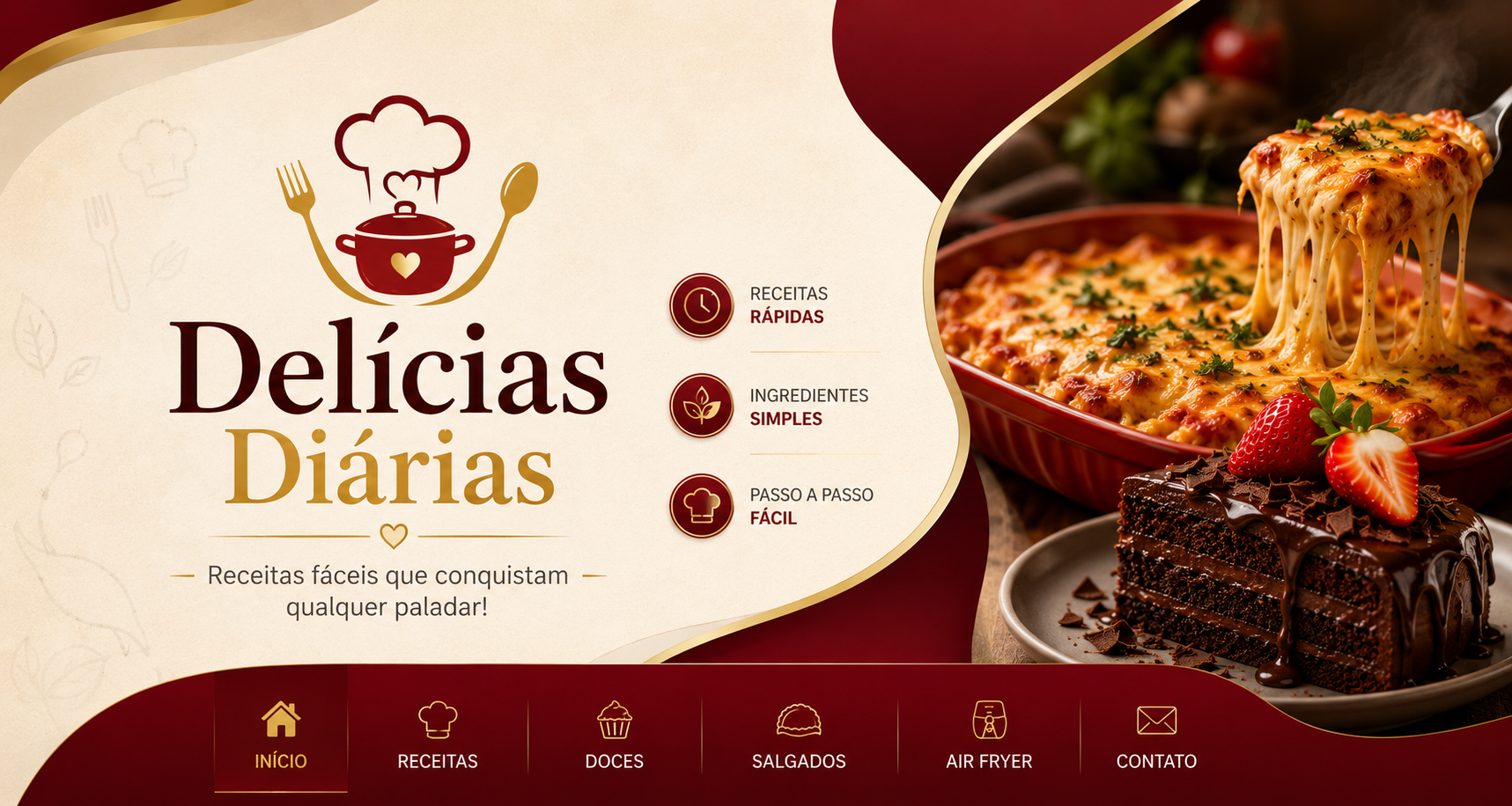 Receitas Caseiras Fáceis e Econômicas para o Dia a Dia | Delícias Diárias