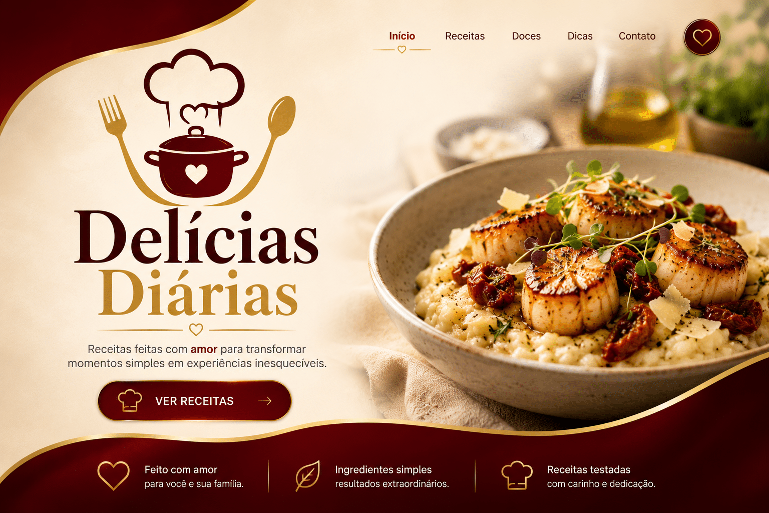 Receitas Caseiras Fáceis e Econômicas para o Dia a Dia | Delícias Diárias