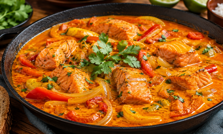 Moqueca de Salmão com o Segredo do Caldo que Gruda no Pão receita